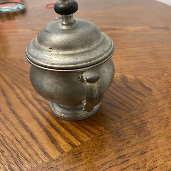 Vintage Oneida Heirloom Pewter Sugar Bowl Container With Lid made in USA - Picture 4 of 6